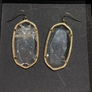 Kendra Scott Danielle Gold Statement Earring in Crackle